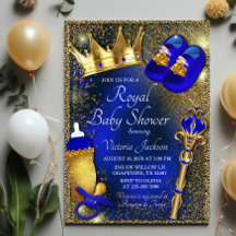 Fancy Royal Blue Prinz Baby Shower