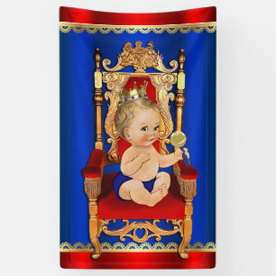 Fancy Royal Prinz Jungen Baby Shower Banner