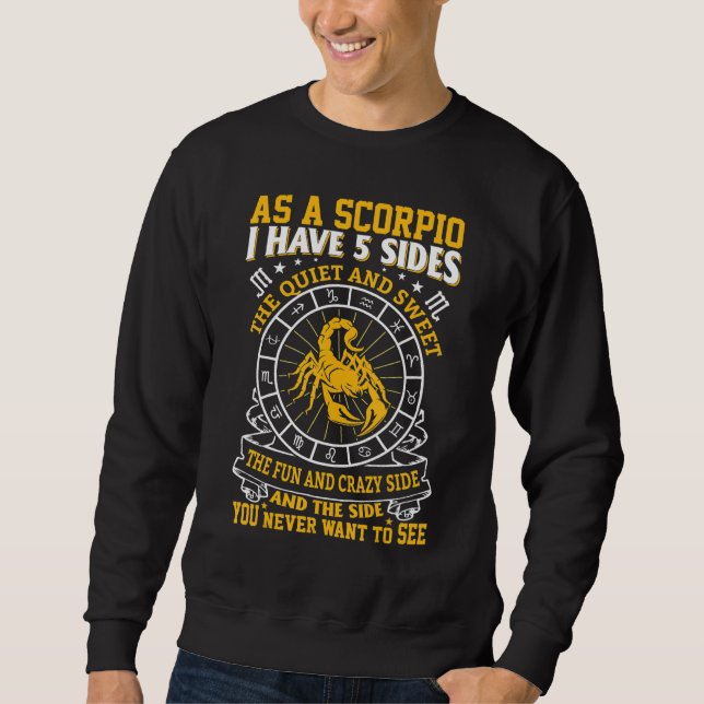 Fancy Scorpio October November Zodiac Design Sweatshirt (Vorderseite)