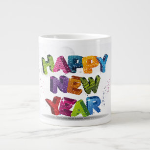 Fancy Silvester-Text Spezialtasse Jumbo-Tasse