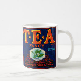 Fancy Tea Label Mug Kaffeetasse