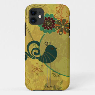 fancy teal bird und moderner floral Vektor Case-Mate iPhone Hülle