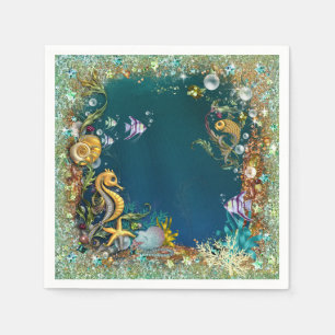 Fancy Under The Sea Geburtstagsfeier Serviette