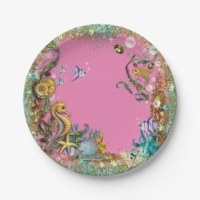 Fancy Under The Sea Pappteller (Vorderseite)
