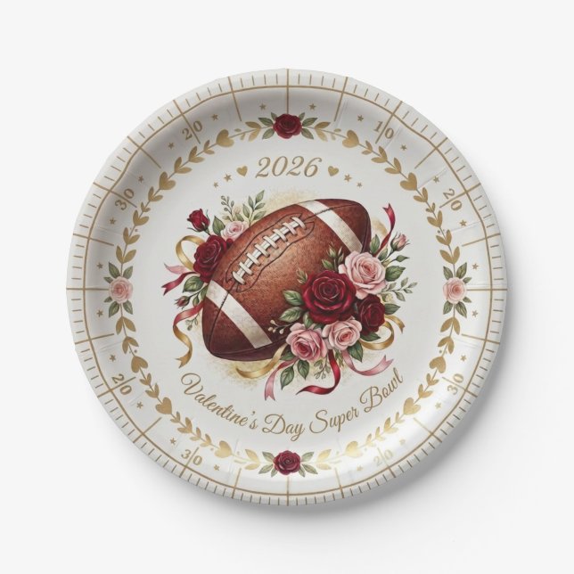 Fancy Valentinstag Super Bowl Teller (Vorderseite)