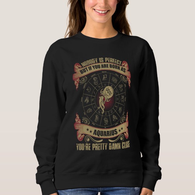 Fancy Wassermann Januar Februar Sternzeichen Desig Sweatshirt (Vorderseite)