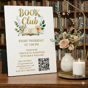 Fancy Watercolor Botanical Book Club TMF26 Fotoplatte