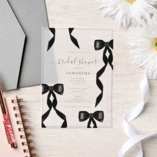 Fancy Watercolor Schwarze Schleife Formale Bridal 