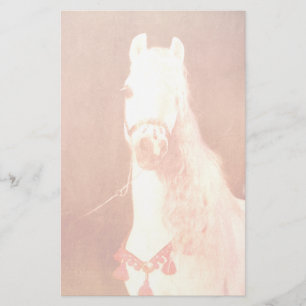 Fancy White Circus Pony im Vintage Gypsy-Stil Briefpapier