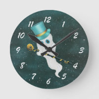 Fancy White Ghost Blue Top Hat Night Sky Cane
