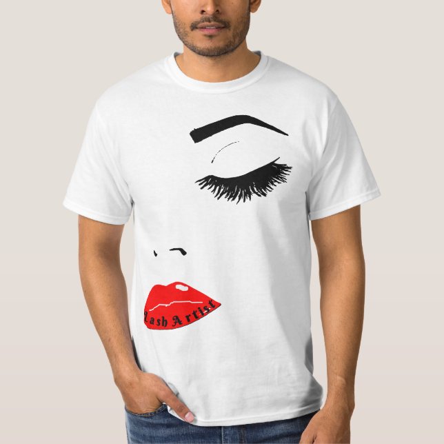 Fancy Women's Makeup-Lash Extensions Artist Print T-Shirt (Vorderseite)