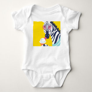 Fancy Zebra: Rosa Sonnenbrille Vintage. Baby Strampler