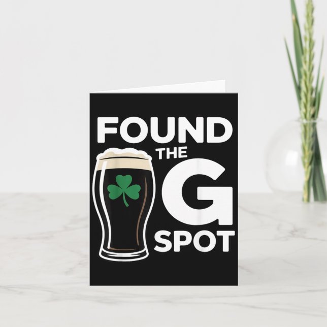 Fand den G Spot lustig St Patricks Day Karte (Vorderseite)
