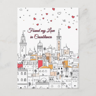 Fand meine Liebe am Valentinstag in Casablanca Postkarte