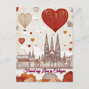 Fand meine Liebe in Köln am Valentinstag Postkarte