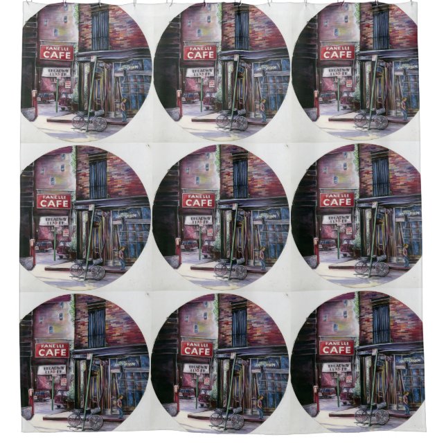 Fanelli Charm, New York City Duschvorhang (Vorderseite)