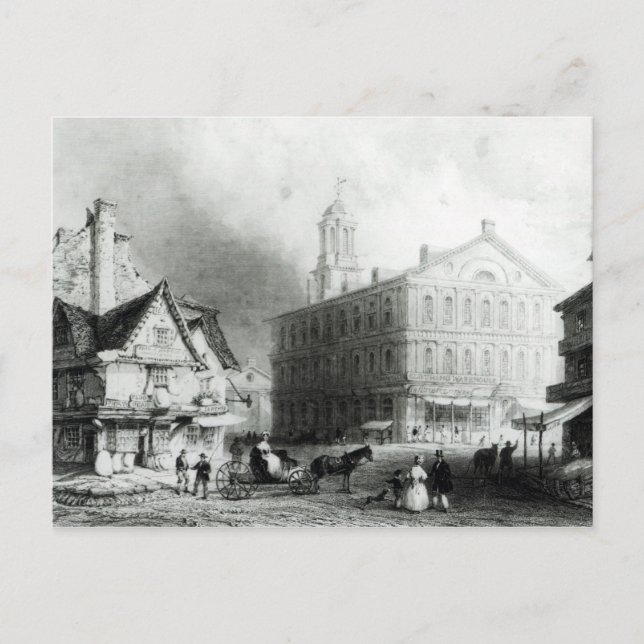 Faneuiel Hall, Boston Postkarte (Vorderseite)
