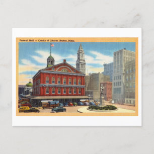 Faneuil Hall, Boston, Mass, Vintage Travel Postkarte