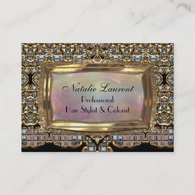 Fanfaired elegantes berufliches visitenkarte (Vorderseite)