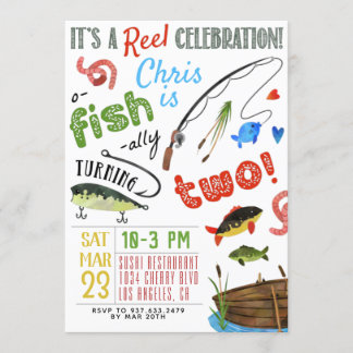 Fang am zweiten Geburtstag Einladung