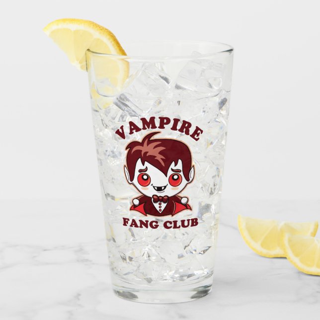 Fang Club | Funny Puff und Niedlich Vampire Glas (Vorderseite Ice)
