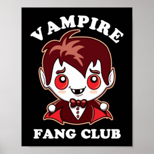 Fang Club   Funny Puff und Niedlich Vampire Poster