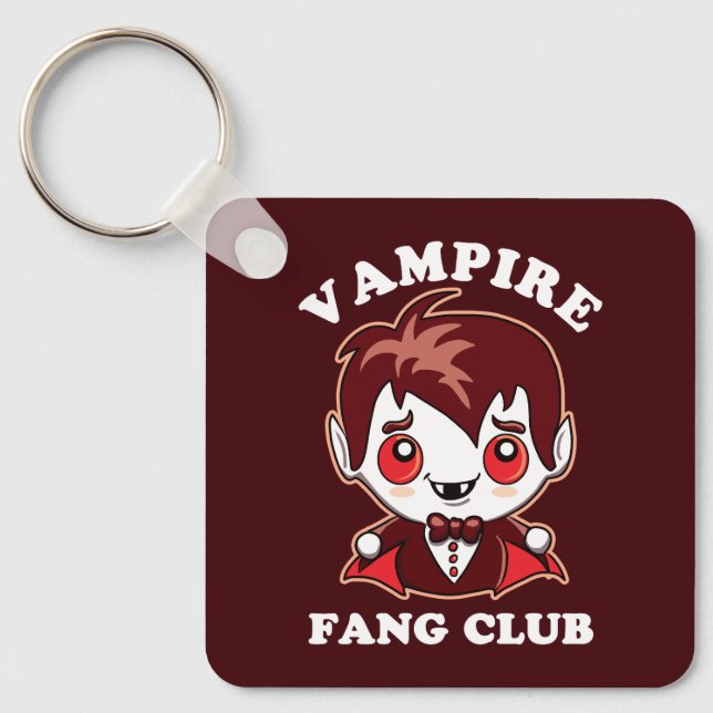 Fang Club | Funny Puff und Niedlich Vampire Schlüsselanhänger (Vorderseite)
