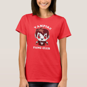 Fang Club   Funny Puff und Niedlich Vampire T-Shirt
