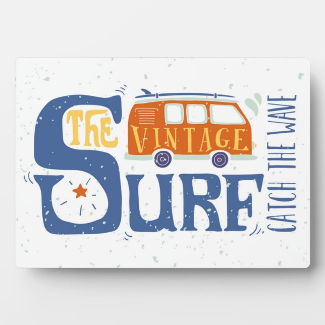 Fang das Wellenposter Fotoplatte (Vorderseite)