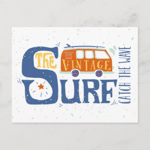 Fang das Wellenposter Postkarte