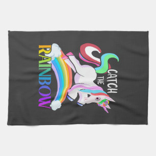 Fang den Regenbogen - Einhorndesigns-15989 Geschirrtuch
