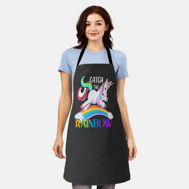 Fang den Regenbogen - Einhorndesigns-15989 Schürze (Getragen)