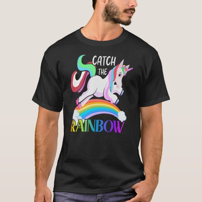 Fang den Regenbogen - Einhorndesigns-15989 T-Shirt (Vorderseite)