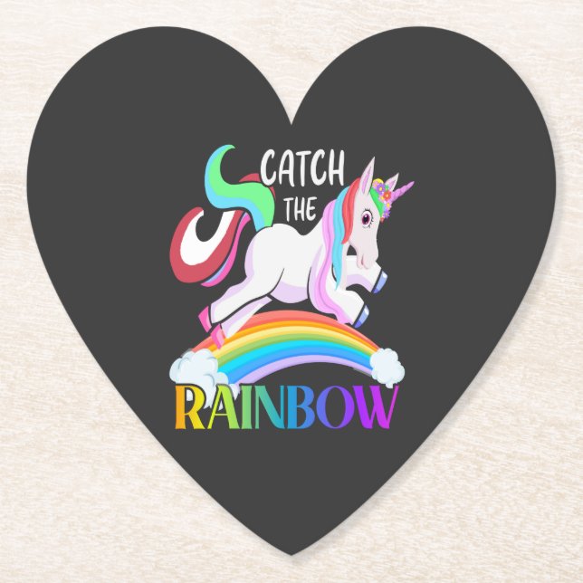 Fang den Regenbogen - Einhorndesigns-15989 Untersetzer (Vorderseite)