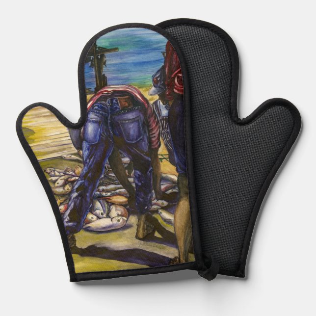 Fang des Morgens, Hafeninsel Ofenhandschuh (Vorderseite/Rückseite)