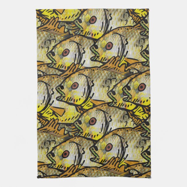 Fang des Tages (St. Andrew) Geschirrtuch (Vertikal)