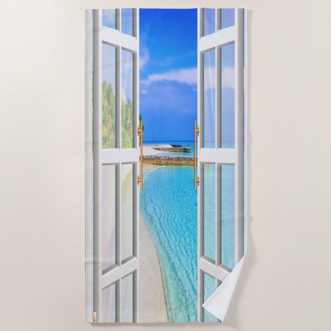 Fang die perfekte Sommerwelle Strandtuch (Vorderseite)