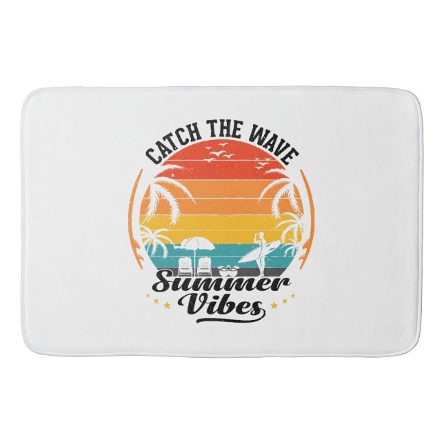 Fang die Wave Summer Vibes Badematte (Vorderseite)