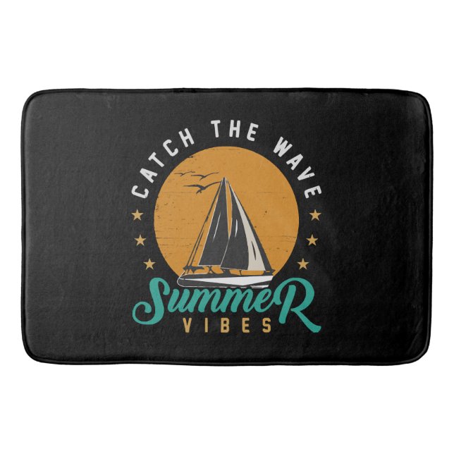 Fang die Wave Summer Vibes Badematte (Vorderseite)