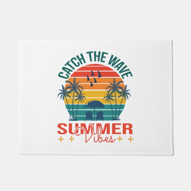 Fang die Wave Summer Vibes Fußmatte (Vorderseite)