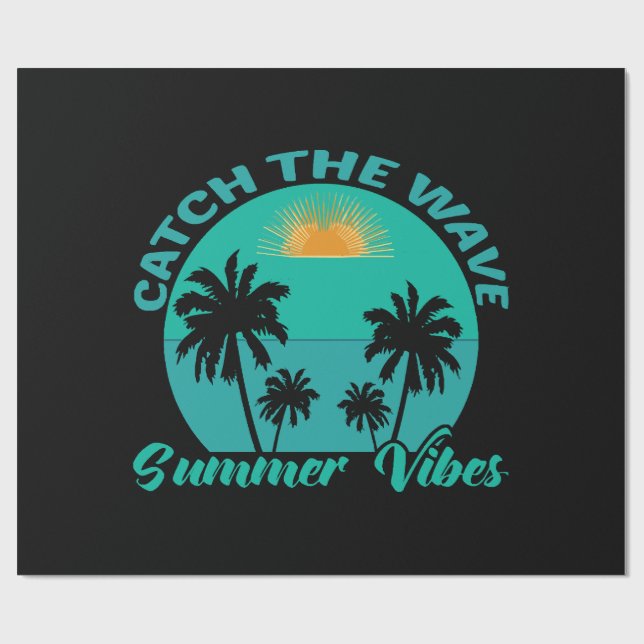 Fang die Wave Summer Vibes Geschenkpapier (Flach)