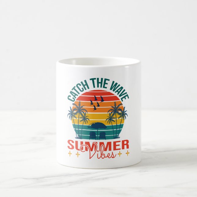 Fang die Wave Summer Vibes Kaffeetasse (Mittel)