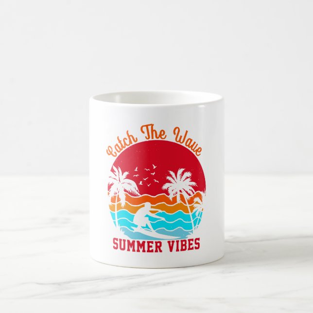 Fang die Wave Summer Vibes Kaffeetasse (Mittel)