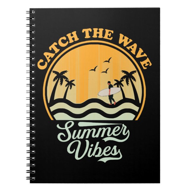 Fang die Wave Summer Vibes Notizblock (Vorderseite)