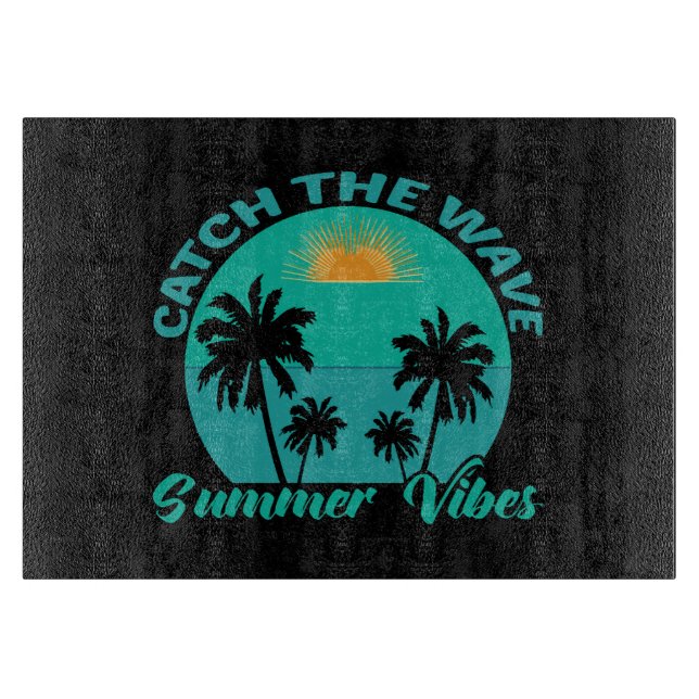 Fang die Wave Summer Vibes Schneidebrett (Vorderseite)