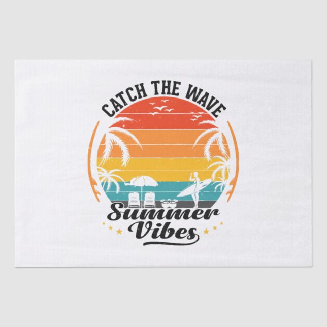 Fang die Wave Summer Vibes Seidenpapier (Vorderseite)