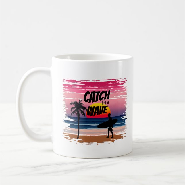 Fang die Welle Kaffeetasse (Links)