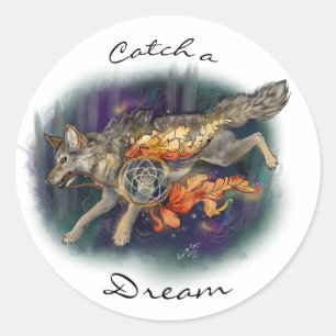 Fang einen Traum, Dreamcatcher Wolf~ Stickers