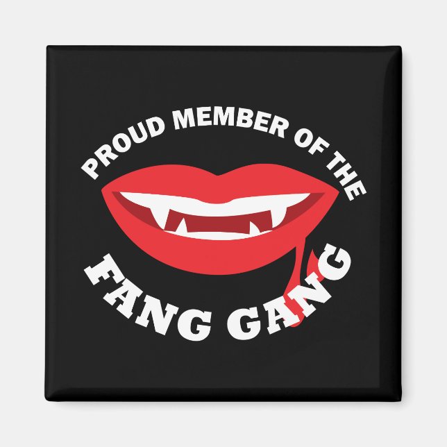 Fang Gang Square Magnet (dunkel) (Vorne)