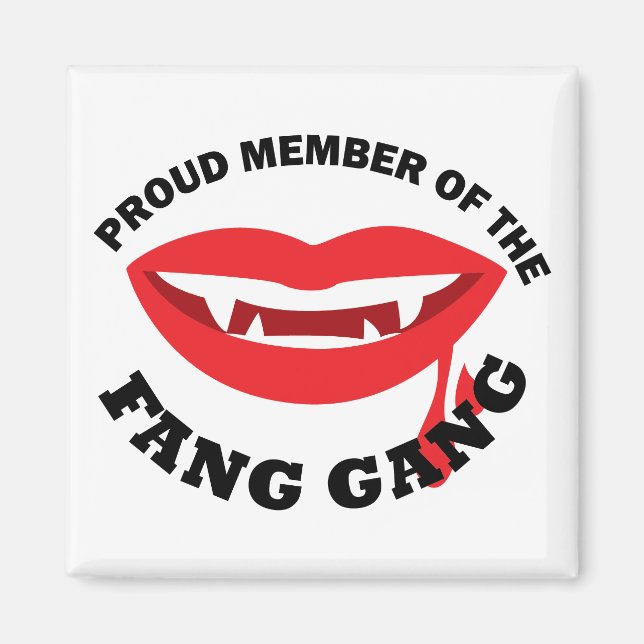 Fang Gang Square Magnet (weiß) (Vorne)